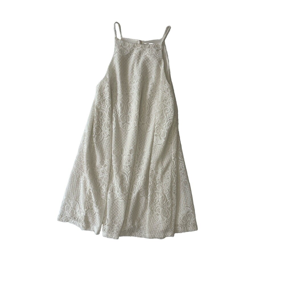 Wild Daisy Lace Mini Lined Dress Cottagecore Fairycore cream Ivory boho lace Med